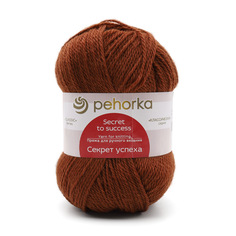 Пряжа Пехорка Секрет успеха, 100г, 250м (100% шерсть) (62-Каштан), 10 мотков