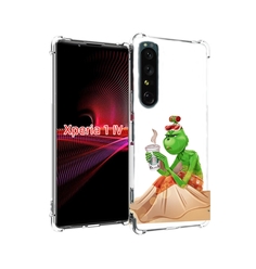 Чехол накладка MyPads Гринч-в-платье для Sony Xperia 1 IV