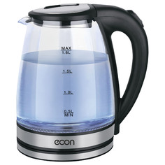 Чайник электрический ECON ECO-1838KE 1.8 л серебристый, черный