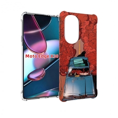 Чехол MyPads машина мчится с дымком для Motorola Moto Edge X30