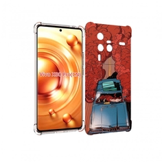 Чехол MyPads машина мчится с дымком для Vivo X80 PRO