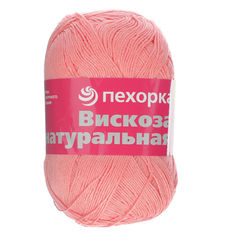 Пряжа Пехорка Вискоза натуральная, 100г, 400м (283-Лосось), 5 мотков