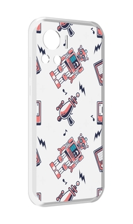 Чехол MyPads мини-роботы для Motorola Edge 30 Ultra