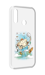 Чехол MyPads Счастливый чемодан для Lenovo Z6 Pro Youth Edition / Z6 Pro Lite