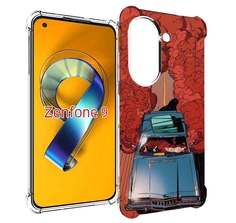Чехол MyPads машина мчится с дымком для Asus Zenfone 9 (AI2202)
