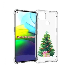 Чехол MyPads Елка новогодняя с подарками акварель для Motorola Moto G9 Power