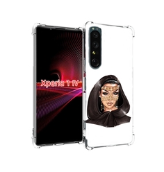 Чехол накладка MyPads девушка-в-золотой-маске для Sony Xperia 1 IV