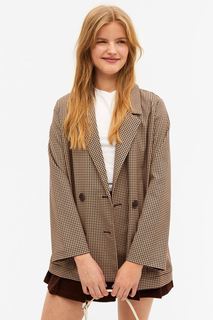 Блейзер женский Monki 1015359016 коричневый XS (доставка из-за рубежа)