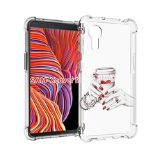 Чехол MyPads Любовный-стакан для Samsung Galaxy Xcover 5