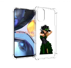 Чехол MyPads девушка-в-модном-длинном-платье женский для Motorola Moto G22 4G