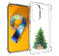 Чехол MyPads Елка новогодняя с подарками акварель для Asus Zenfone 9 (AI2202)