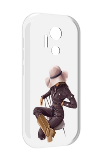 Чехол MyPads загадочная-девушка-в-костюме женский для doogee x97 pro