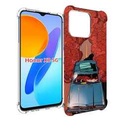 Чехол MyPads машина мчится с дымком для Honor X8 5G