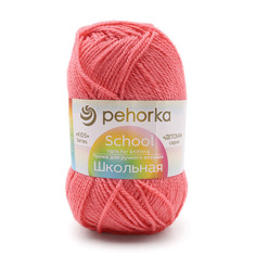 Пряжа Пехорка Школьная, 50г, 150м (100% акрил) (351-Светлый коралл), 5 мотков