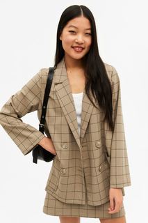 Блейзер женский Monki 1015359029 коричневый XS (доставка из-за рубежа)