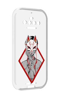 Чехол MyPads девушка в маске япония для Oukitel F150 R2022