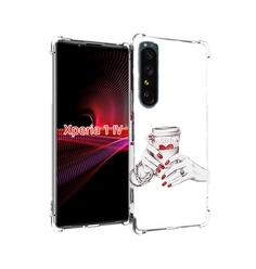 Чехол накладка MyPads Любовный-стакан для Sony Xperia 1 IV