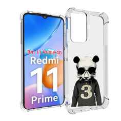 Чехол MyPads Панда-в-костюме для Xiaomi Redmi 11 Prime 4G