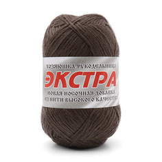 Пряжа Хозяюшка-рукодельница Экстра, 50г, 245м, полипропилен (коричневый), 5 мотков