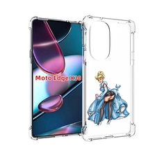 Чехол MyPads девушка-в-платье-красивая женский для Motorola Moto Edge X30
