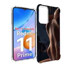 Чехол MyPads белые-татуировки-на-теле для Xiaomi Redmi 11 Prime 4G