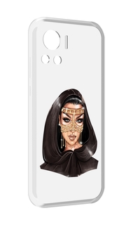 Чехол MyPads девушка-в-золотой-маске для Motorola Edge 30 Ultra