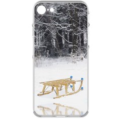 Чехол-накладка Krutoff Clear Case Санки для iPhone 7/8/SE 2020 с защитой камеры