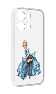 Чехол MyPads девушка-в-платье-красивая женский для OPPO Reno8 Pro