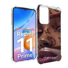Чехол MyPads лицо девушки тень женский для Xiaomi Redmi 11 Prime 4G