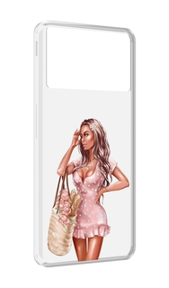 Чехол MyPads Девушка-в-мини-платье женский для ZTE Nubia Z40S Pro