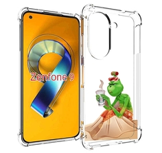 Чехол MyPads Гринч-в-платье для Asus Zenfone 9 (AI2202)