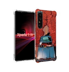 Чехол накладка MyPads машина мчится с дымком для Sony Xperia 1 IV
