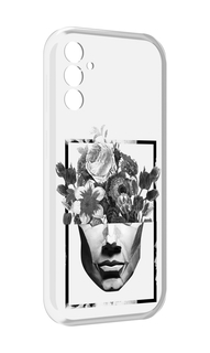 Чехол MyPads черно белая ваза в абстракции для Samsung Galaxy M13