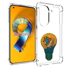 Чехол MyPads кит в лампочке с парусами для Asus Zenfone 9 (AI2202)