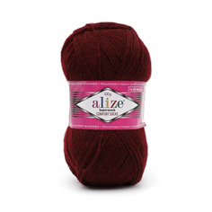 Пряжа ALIZE Superwash Comfort Socks, 100 г, 420 м SW шерсть 578 бордовый, 5 мотков