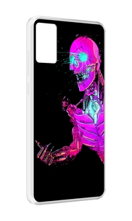 Чехол MyPads скелет-робот-фиолетовый для CUBOT P50