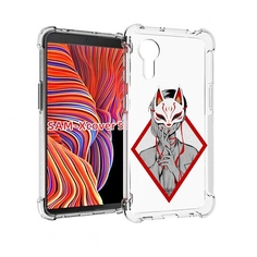 Чехол MyPads девушка в маске япония для Samsung Galaxy Xcover 5