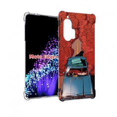 Чехол MyPads машина мчится с дымком для Motorola Edge+ Plus