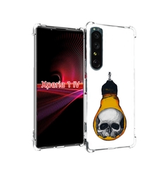 Чехол накладка MyPads череп в лампочке для Sony Xperia 1 IV