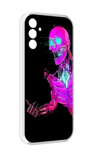 Чехол MyPads скелет-робот-фиолетовый для Samsung Galaxy M13