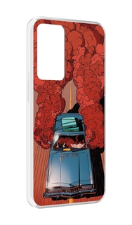 Чехол MyPads машина мчится с дымком для OPPO Reno 8 Lite