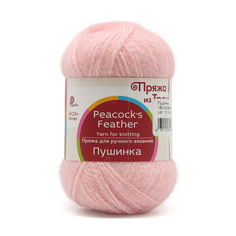 Пряжа из Троицка Пушинка, 50г, 225м (козий пух, шерсть) (180 светлая бегония), 10 мотков