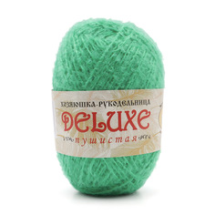 Пряжа DeLuxe, 50г, 140м (100% полипропилен) (зелёный), 5 мотков Хозяюшка рукодельница