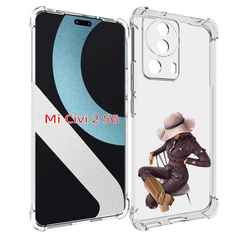 Чехол MyPads загадочная-девушка-в-костюме женский для Xiaomi Civi 2