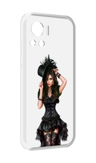 Чехол MyPads стройная-девушка-в-черном-платье для Motorola Edge 30 Ultra