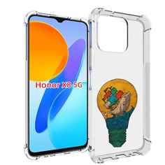 Чехол MyPads кит в лампочке с парусами для Honor X8 5G