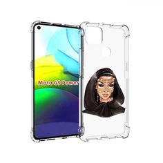 Чехол MyPads девушка-в-золотой-маске для Motorola Moto G9 Power