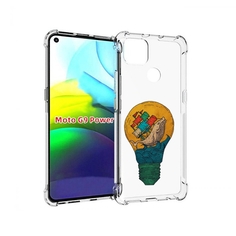 Чехол MyPads кит в лампочке с парусами для Motorola Moto G9 Power