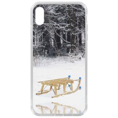 Чехол-накладка Krutoff Clear Case Санки для iPhone XS Max