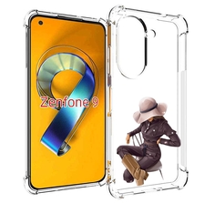 Чехол MyPads загадочная-девушка-в-костюме женский для Asus Zenfone 9 (AI2202)